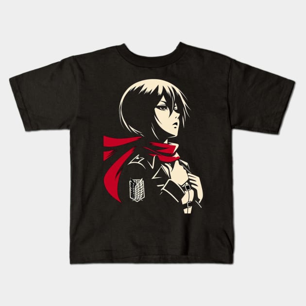 mikasa ackerman Kids T-Shirt by unn4med